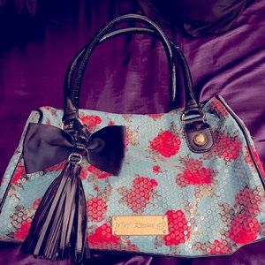 Betsy Johnson cute sequin rose purse